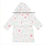Girls' 100%Polyester Knitted Coral Fleece Print Robe