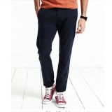 Men Classic Fit Casual Cotton Chino Navy Pants