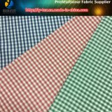 Polyester Taffeta Yarn Dyed Fabric, Vichy Check, Green/White Check