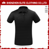 Custom Made Top Quality Plain Black Polo Shirt (ELTPSI-12)