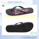 Black PE Flip Flop with Insole Customized Picture Printing