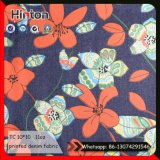 Flower Printing Denim Fabric for Lady's Handbag