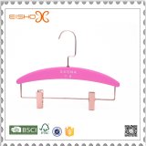 Gold Plastic Garment Hanger with Plastic Clips Colorful for Pants