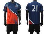 Football Shirt Maker Polyester Fabric Breathable Moisture Wicking Custom Team Soccer Jersey