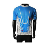 Zip up Blue Color Cycling Short Sleeve Jersey for Cycle Clubs