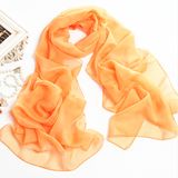 Orange Chiffon Long Scarf Bandana