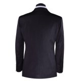 100% Wool Black Customed Men's Suit (MTM130038-2)