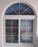 New Design Australian Standard PVC Sliding Window with Grill and Arched Top