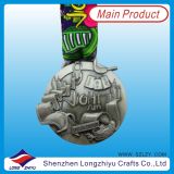 2014 3D Special Zinc Alloy Medal Antique Silver Race Medal with Neck Lanyard, Metal Souvenir Medallion Award (LZY-201300074)