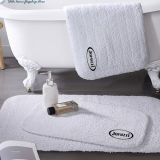 Hot Sale Cotton White Quality Bath Rug Embroidery Hotel Bathrug