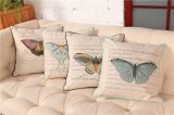 American Simple Style High Quality Butterfly Linen Cotton Cushion Pillow