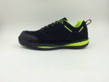 Green Mesh Suede Leather Sports Working Shoes (16077)