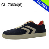 Casual Men Imitation Leather Sports Sneaker Shoes with TPR Sole