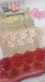 Apparel Accessories Fashionable 11cm Width Factory Stock Rose Embroidery Purfle Trimming Net Mesh Lace for Women Garments & Home Textiles & Curtains
