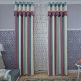 Living Room Modern Style Vertical Stripes Chenille Blackout Curtain (15F0068)