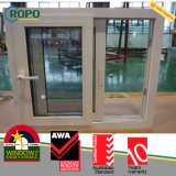 PVC Impact Resistant Laminated Glass Sliding Windows with Mosquito Net