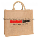 Promotional Custom Printed High Quality Large Reusable Jute Shopper Bags