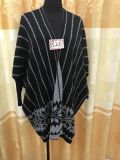 EU Fashion Style Hot Sale Knitted Women Viscose Sweater Poncho