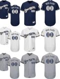 Customized Milwaukee Brewers Flex Base Authentic Collection Baseball Jerseys