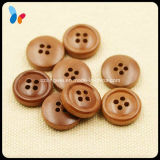 15mm High Quality Four Holes Brown Wood Shirt Button