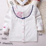 T11912 2015 Kids Cardigan Lovely Baby Girls Flower Clothes Knitting Children Toddler Cardigan Child Clothing for Wholesale