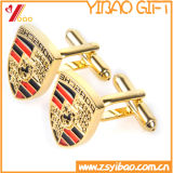 Custom Logo Men's Cuff Links in Gold Color (YB-cUL-12)