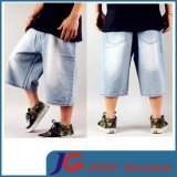 Street Trendy Light Blue Boys Hiphop Baggy Short Jeans (JC3352)