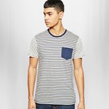 Solid Stripe T-Shirt with Anchor Print