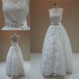 Ruched Sweetheart Beading Belt Flower Skirt Bridal Dress Wedding Gown