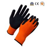 High Visible Orange Nylon with Sandy Nitrile Coated Work Glove