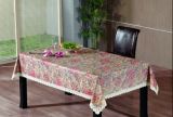 PVC Embossing Tablecloth with Flannel Backing (TJG0014)