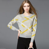 2018 New Wool/Acrylic Women's Sweater Knitted Pullover Round Neck for Fall