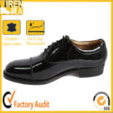 Black Top Grade Police Office Leather Safety Shoes