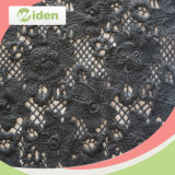 Black Cotton Chemical Lace Fabric
