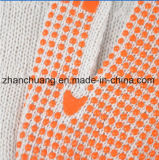 Anti Slip Seamless Bleached White Cotton PVC Dotted Gloves