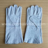 14'' Unlined Grey Cow Split Welder Gloves