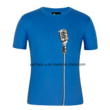 Custom Mens Cotton T-Shirt with Microphone Printing