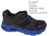 Black Color Kid's Shoes Comfortable Sport Stock Shoes