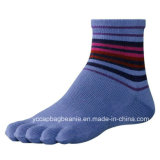 Stripe Footie Men's Funny Cheap Custom Toe Sock