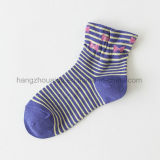 Zebra-Stripe with Pink Bow Comfortable Baby Sock