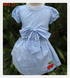 Frock Baby Design Children Summer Dress Cotton Skirts with Bow