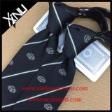 Fashion Slim Logo Microfiber Woven Tie for Men
