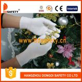 Ddsafety 2017 White PVC Dots One Side Nylon Safety Gloves with Ce