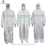 Waterproof Breathable Type 5/6 Cat 3 Disposable White Coverall