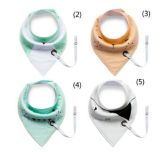 Sweettime Baby Bib, 100% Organic Cotton Baby Bandana Bibs for Drooling and Teething Ith Pacifier Clip/Teething Ring Holder