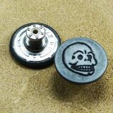 Custom Crossbones Skull Logo Metal Denim Button for Men and Women Jeans