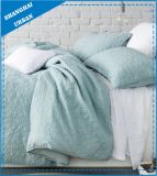 Lake Green Quilted Design Polyester Duvet Cover Set
