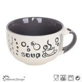 Inside Color Glazing Soup Mug W or W/O Spoon