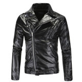 Motorcycle Leather Jacket for Man Zipper