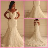 V-Neck Bridal Gowns Mermaid Lace Tulle off Shoulder Wedding Dress S201756